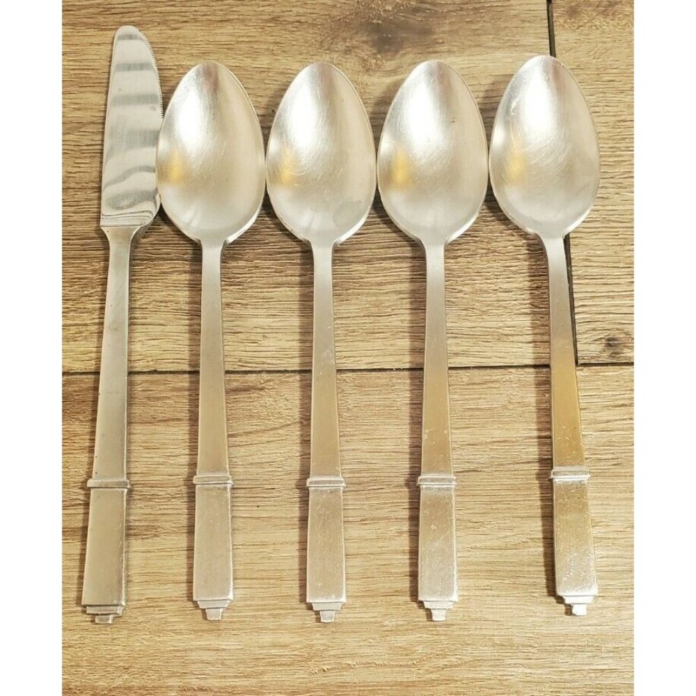 Stanley‎ Roberts Stuart Lot 4 Spoons 1 Knife